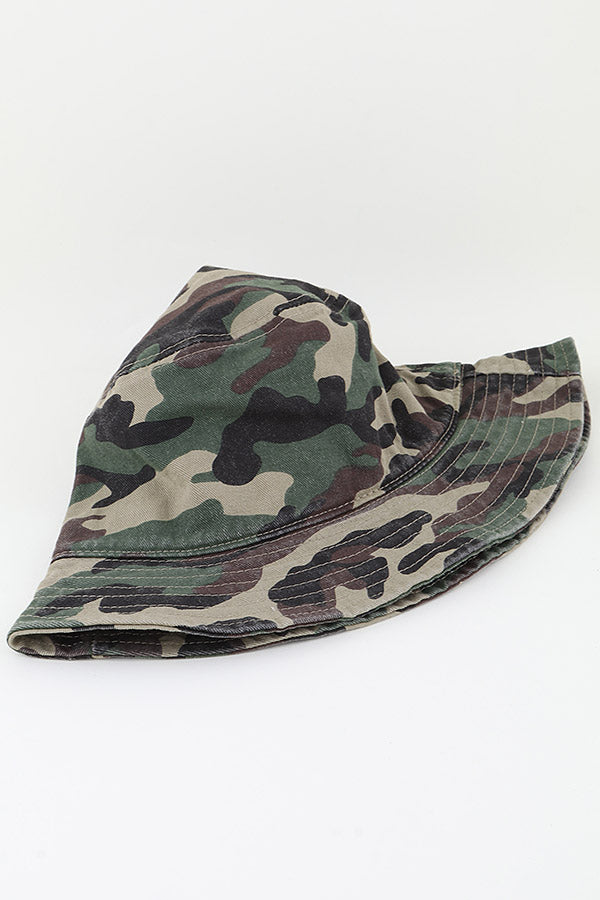 Classic Plain Bucket Hat Camo - Pack of 6