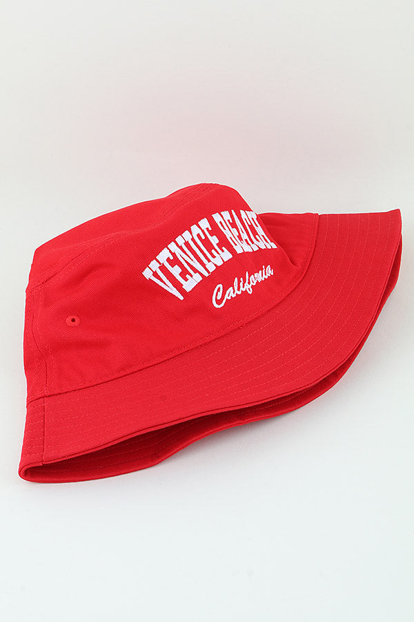 Venice California Bucket Hat Red - Pack of 6