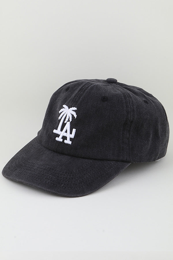 Los Angeles Palm Tree Classic Cap Black - Pack of 6