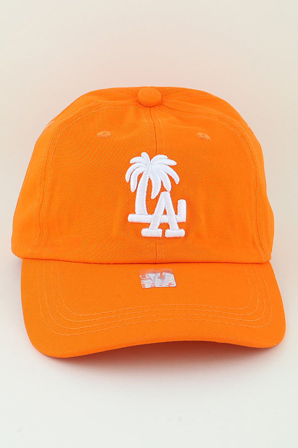 Los Angeles Palm Tree Classic Cap Orange - Pack of 6