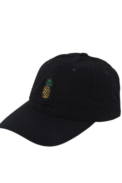 Classic Pineapple Cap Black - Pack of 6