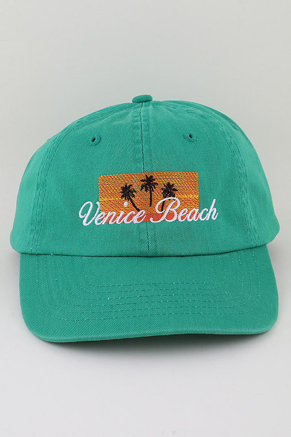 Venice Beach With Graphic Palm Tree Cap Orange - Pack of 6