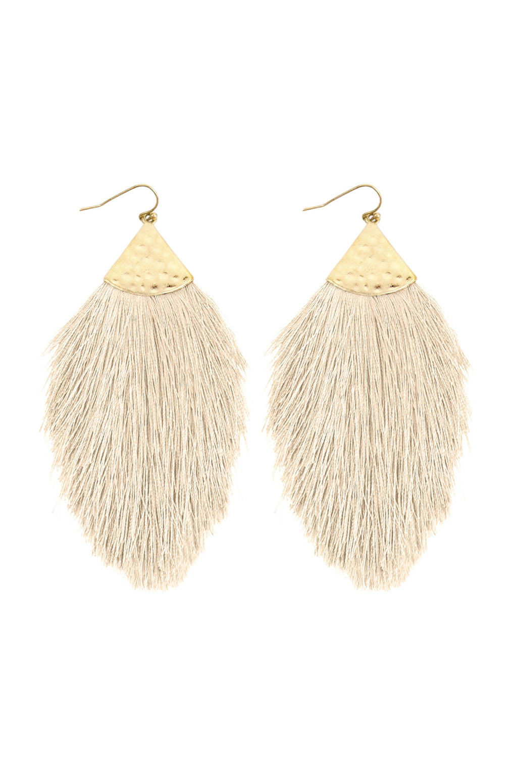 White Tassel Drop Earrings - Pack of 6