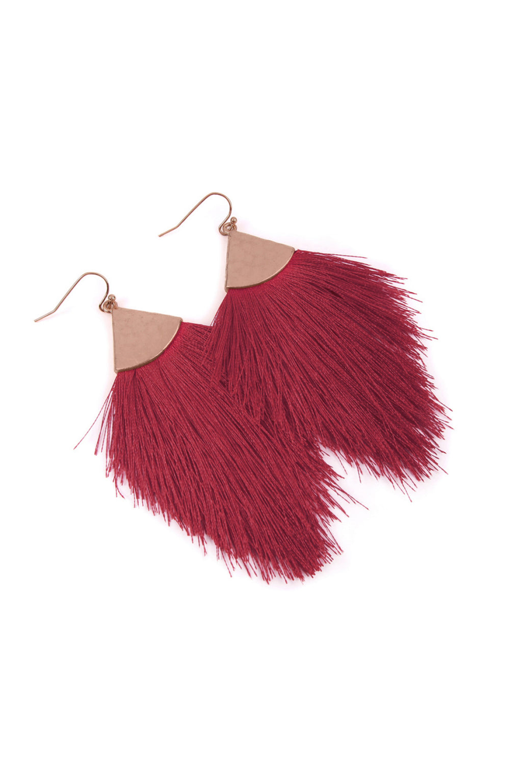 Plum Tassel Drop Earring - Pack of 6