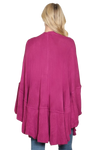 Knit Ruffled Solid Color Kimono Mauve - Pack of 6