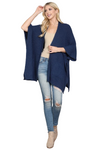 Short Sleeve Open Front Solid Cardigan Blue Spring - Pack of 7