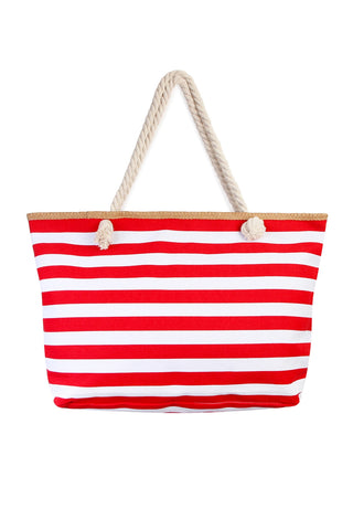 Hello Summer Striped Tote Bag with Matching Wallet Pink - Pack of 6