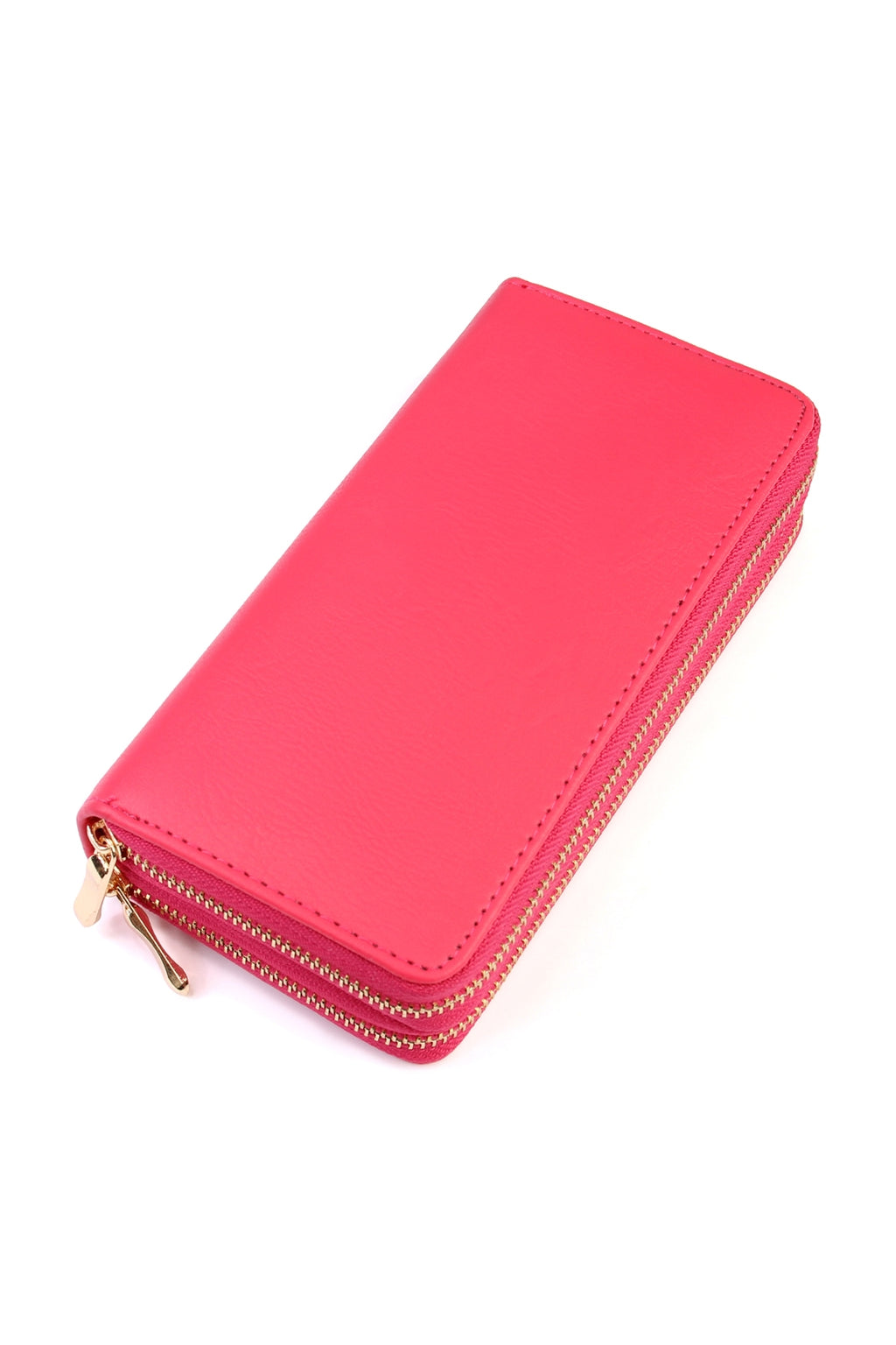 Fuchsia Double Zipper Wallet - Pack of 6