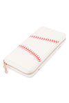 Sports Zipper Leather Wallet Baseball - Pack of 6