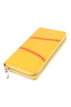 Sports Zipper Leather Wallet Softball - Pack of 6