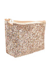 Glitter Cosmetic Pouch Bag Gold - Pack of 6