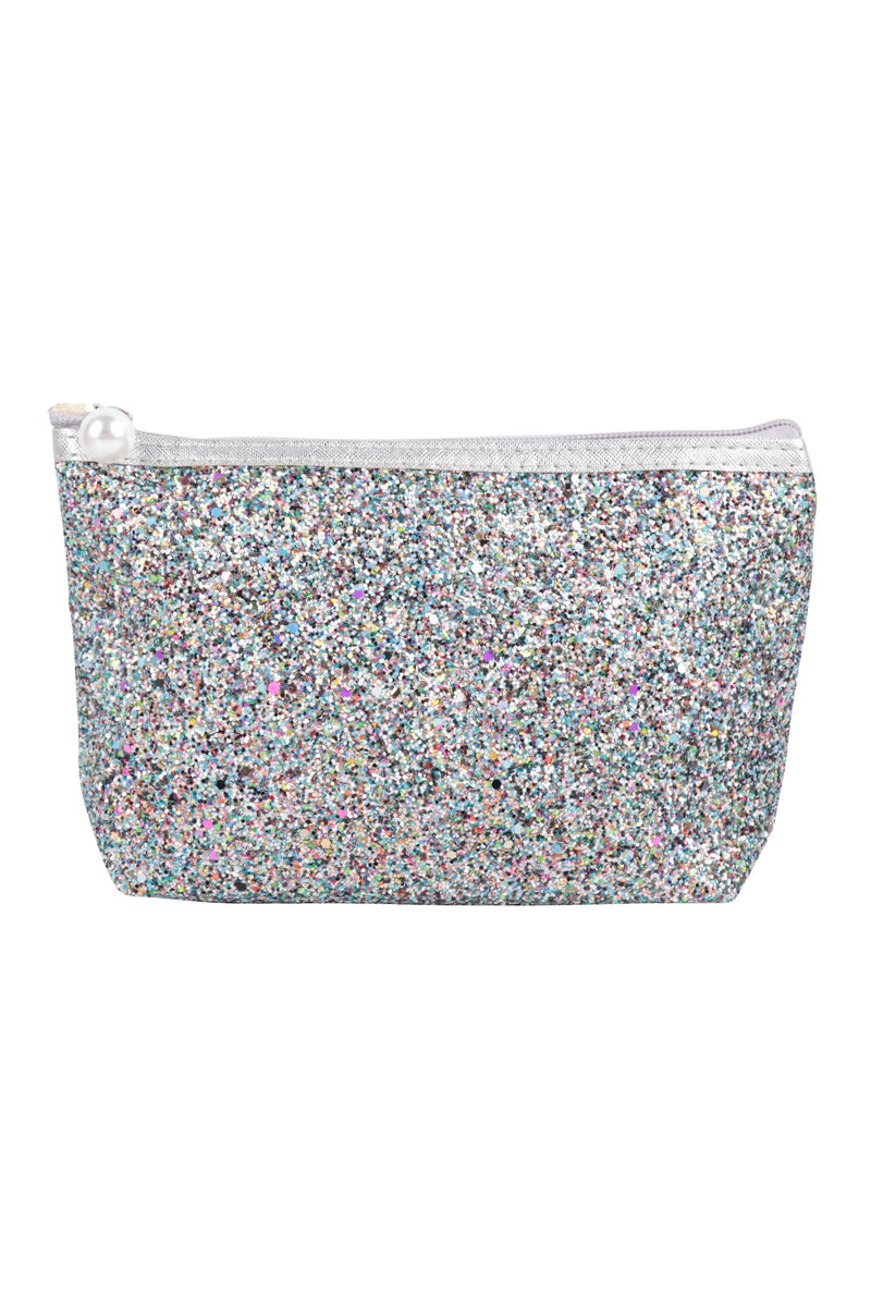 Glitter Cosmetic Pouch Bag Multicolor - Pack of 6