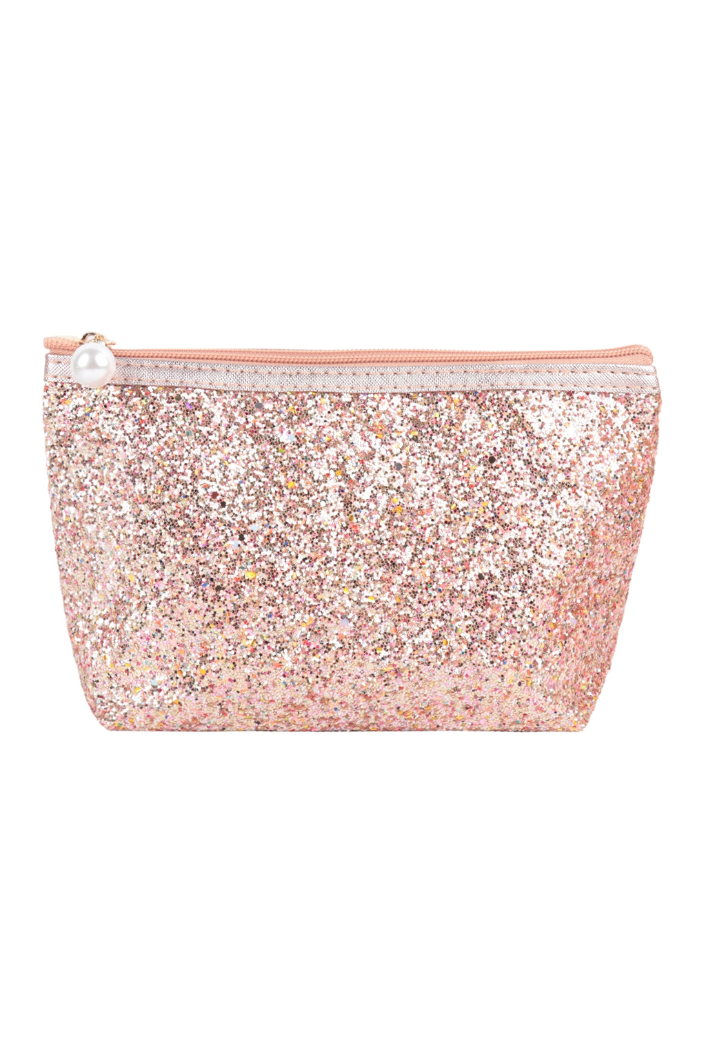 Glitter Cosmetic Pouch Bag Peach - Pack of 6