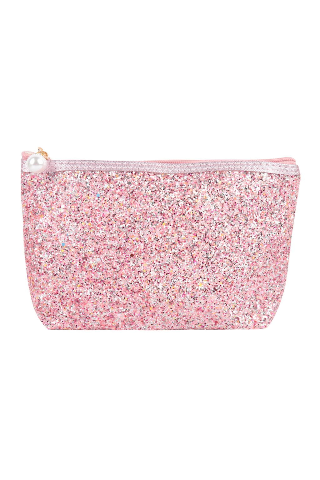 Glitter Cosmetic Pouch Bag Pink - Pack of 6