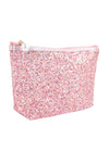 Glitter Cosmetic Pouch Bag Pink - Pack of 6