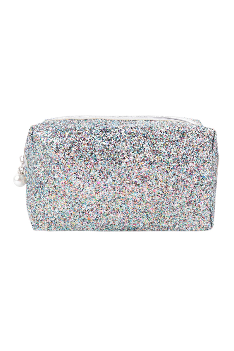 Glitter Pearl Zipper Cosmetic Bag Multicolor - Pack of 6