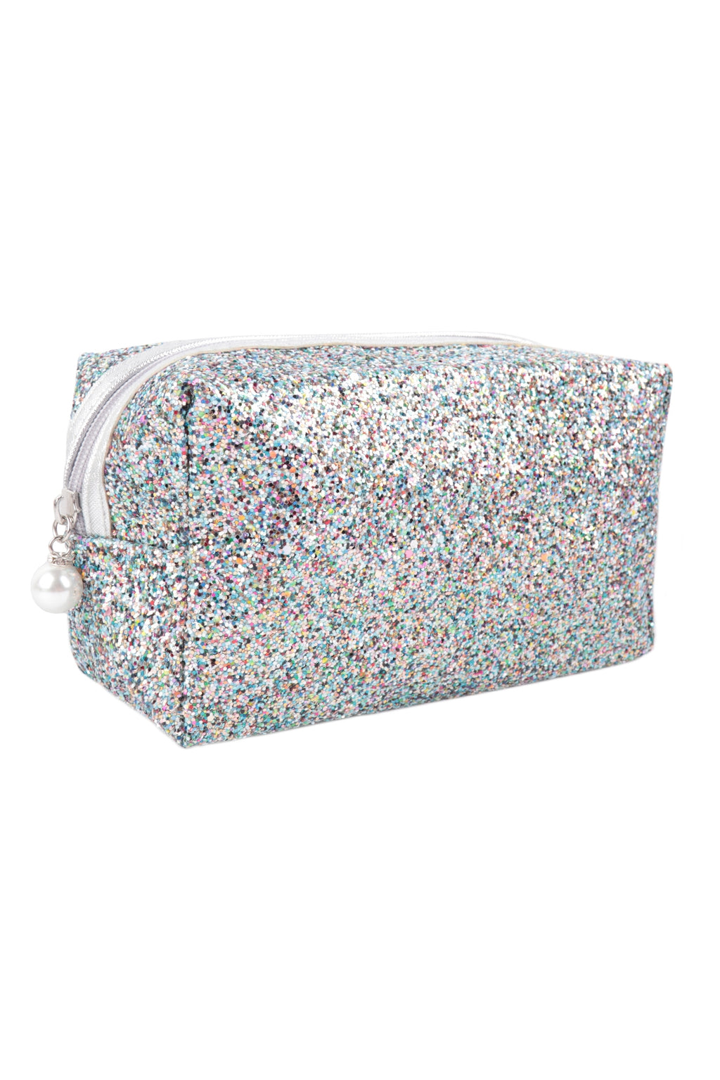 Glitter Pearl Zipper Cosmetic Bag Multicolor - Pack of 6