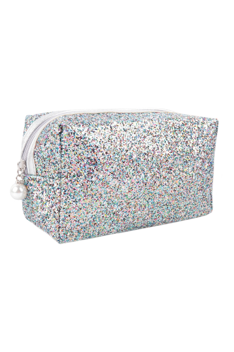 Glitter Pearl Zipper Cosmetic Bag Multicolor - Pack of 6