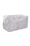 Glitter Pearl Zipper Cosmetic Bag Silver - Pack of 6