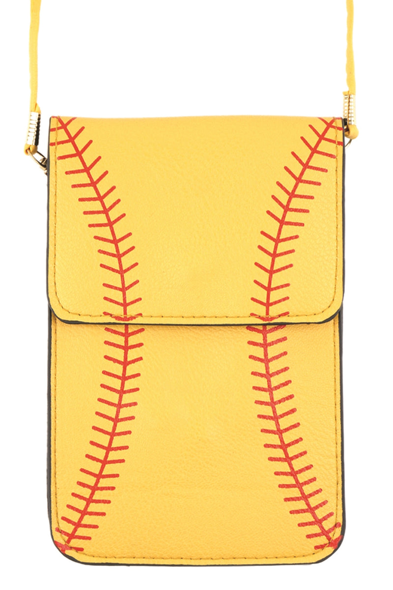 Softball Cellphone Transparent Crossbody Bag - Pack of 6