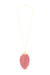 Dusty Pink Tassel Pendant Necklace - Pack of 6