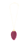 Dark Purple Tassel Pendant Necklace - Pack of 6