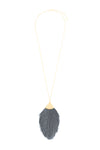 Gray Tassel Pendant Necklace - Pack of 6