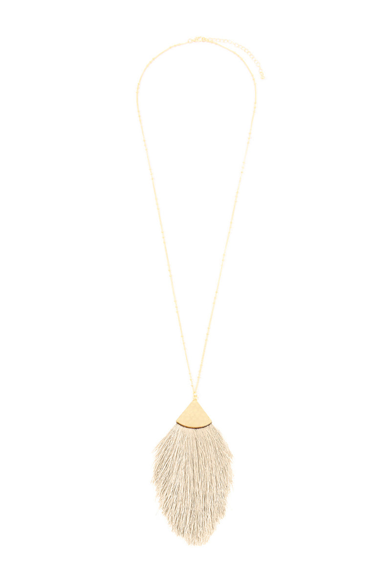 Ivory Tassel Pendant Necklace - Pack of 6