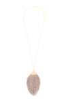 Light Brown Tassel Pendant Necklace - Pack of 6