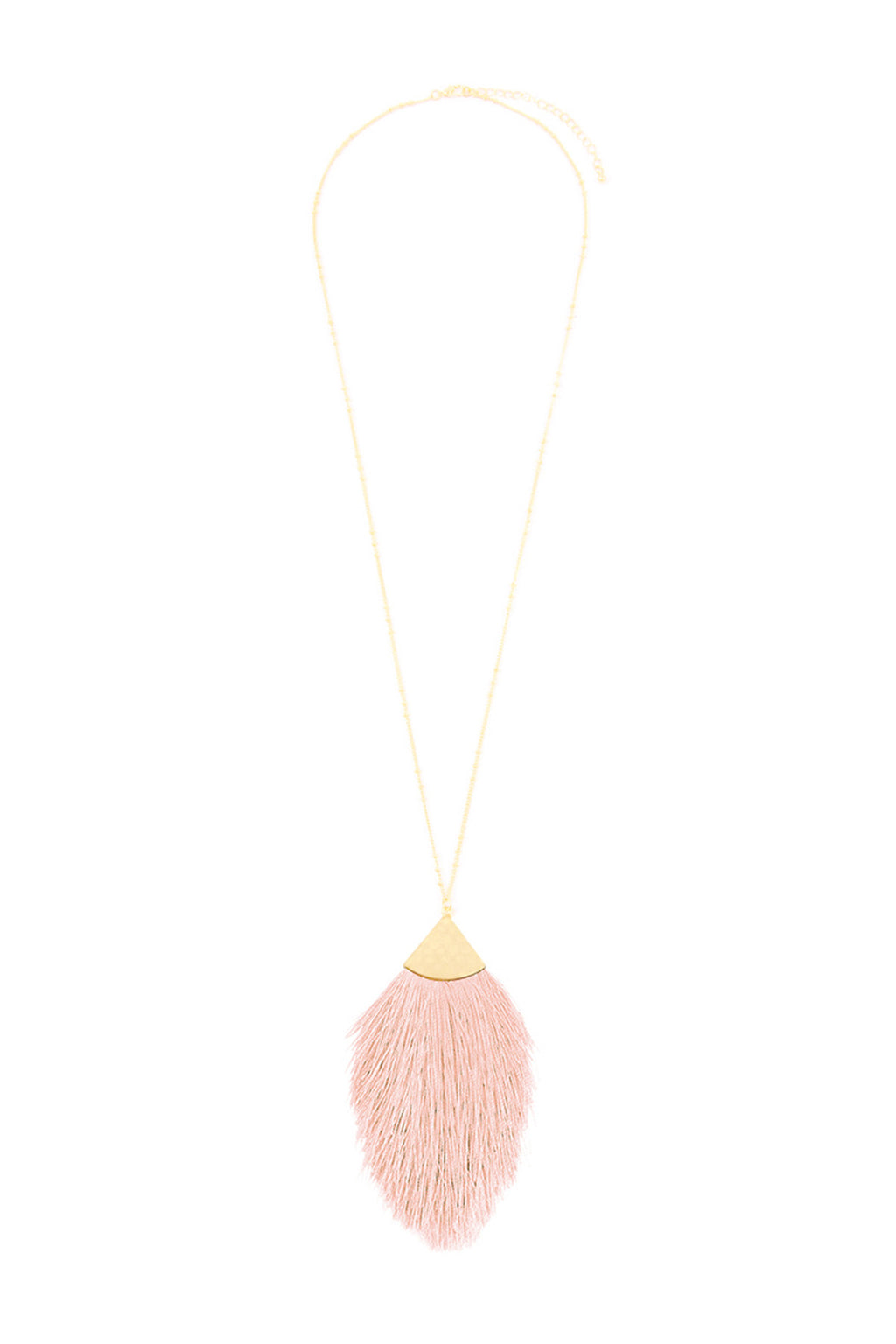 Light Pink Tassel Pendant Necklace - Pack of 6