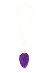 Purple Tassel Pendant Necklace - Pack of 6