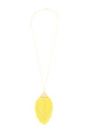 Yellow Tassel Pendant Necklace - Pack of 6