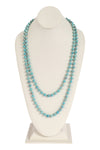 Turquoise Teardrop Bubble Bib Necklace and Earring Set - Pack of 6