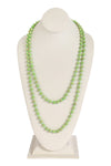 Green Teardrop Bubble Bib Necklace and Earring Set - Pack of 6