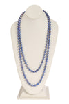 Multilayer Acrylic Sapphire  Necklace & Earring Set - Pack of 6