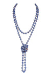 Natural Stone Long Line Knotted Necklace Sapphire - Pack of 6