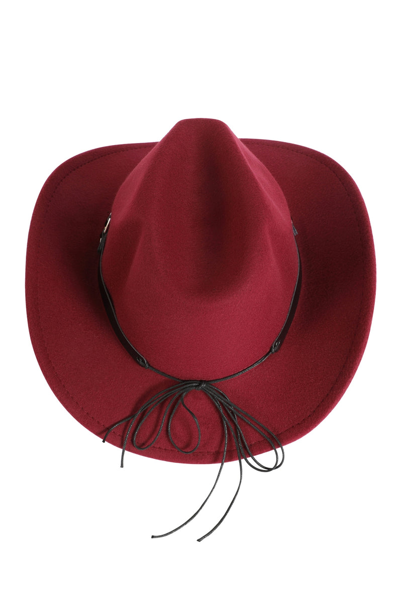 Fedora Classic Tribal Band Hat Burgundy - Pack of 6