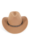 Straw Cowboy Cowgirl Handmade Hat with Chin Strap Beige - Pack of 6