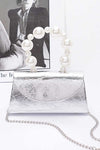 White Glitters Zipper Wallet - Pack of 6