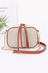 Stripe Detail Frayed Straw Bag with Zipper Closure, Inner Pocket Beige - Pack of 6