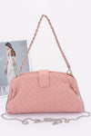 Multi Color Straw Clutch and Crossbody Bag Pink - Pack of 6