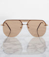 Single Color Sunglasses - M19159AP-COFFEE- Pack of 6 - $4/piece