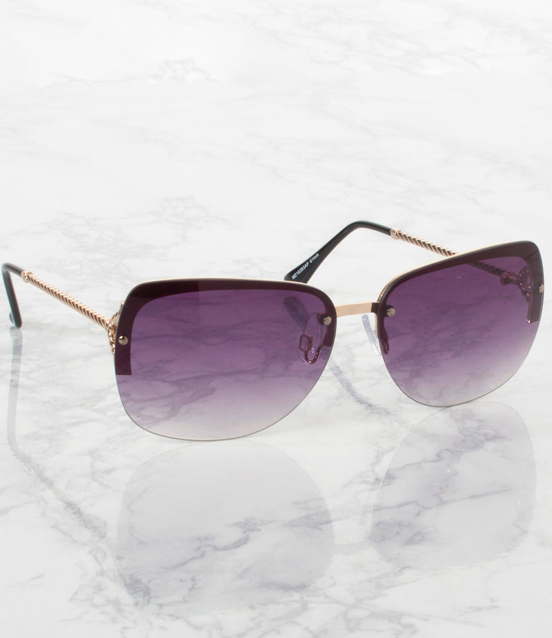 Single Color Sunglasses - M210393AP-PURPLE- Pack of 6 - $4/piece