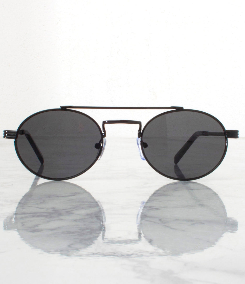 Wholesale Single Color Sunglasses - M27072SD - BLACK - Pack of 6 - $4.75/piece