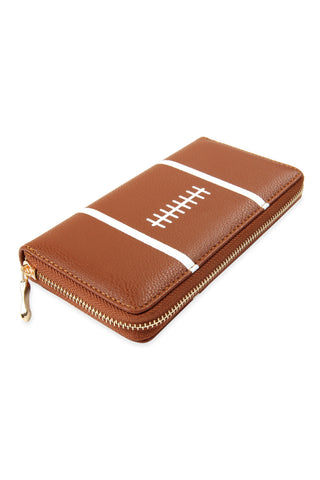 Brown Double Zipper Wallet - Pack of 6