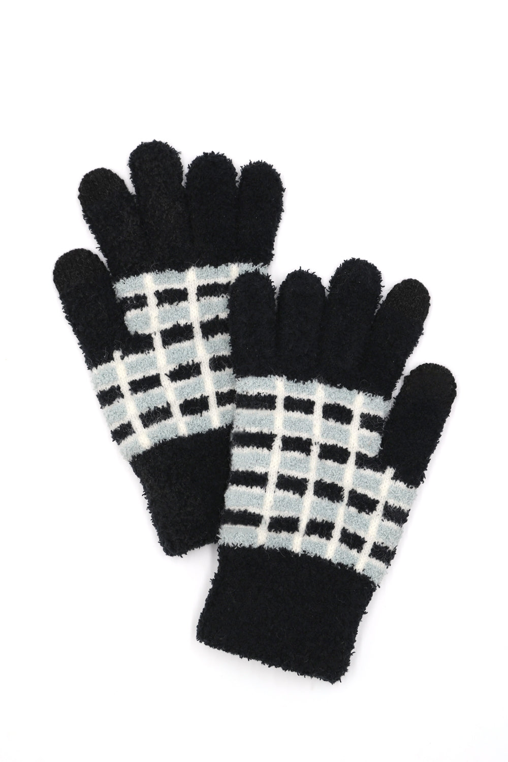 Cozy Bolor Blocked Smart Gloves Black - Pack of 6