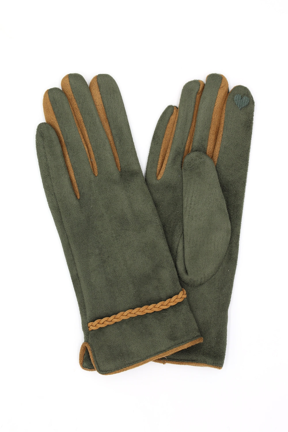 Raided Band Suede Smart Gloves Olive - Pack of 6