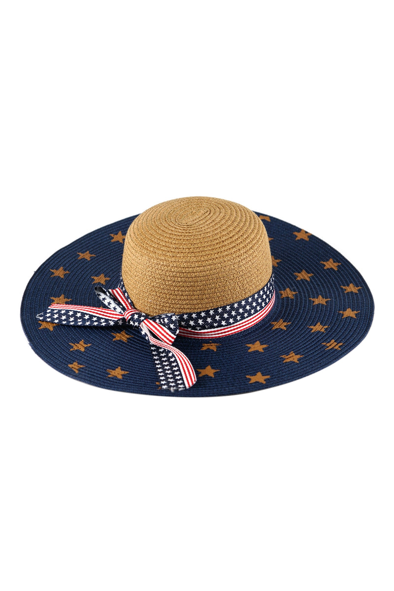 Brown American Flag Floppy Hat - Pack of 6