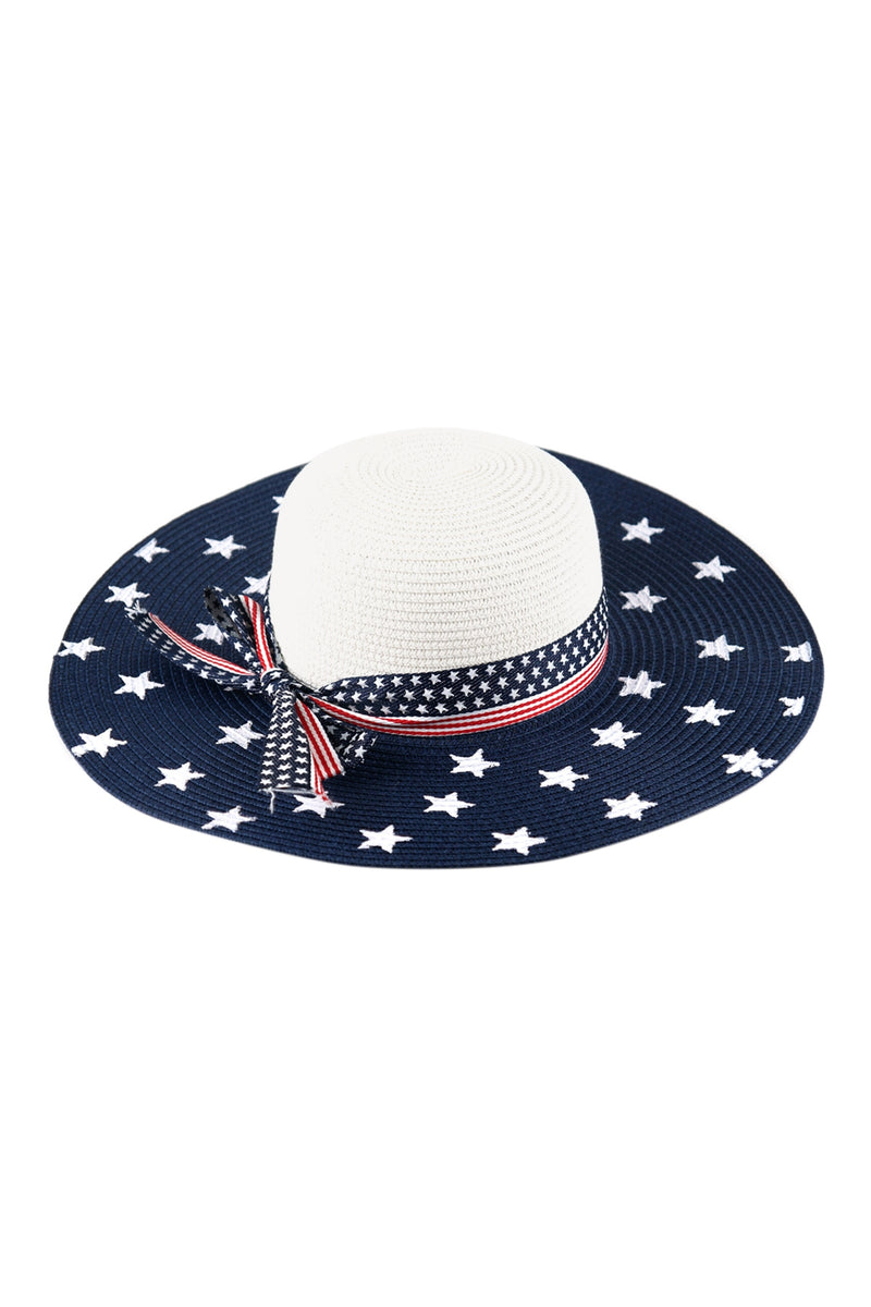 White American Flag Floppy Hat - Pack of 6