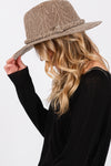 Chenille Pattern Fedora with Braided Band Khaki - Pack of 6